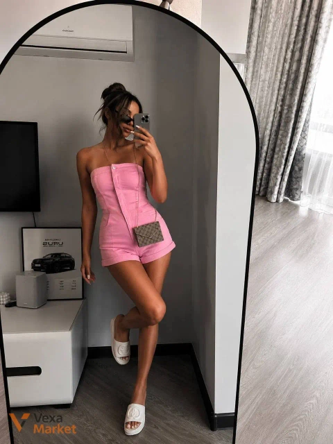 Розовый комбинезон женский S/M