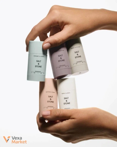 Salt & Stone Aluminum-Free Deodorant - Сандалове дерево та ветивер, Бергамот та хінокі, Шафран та кедр, Чорна троянда та уд