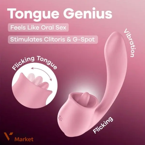 Satisfyer Tongue Genius Вібратор з подвійною стимуляцією
