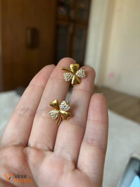 Серебряные серьги в позолоте