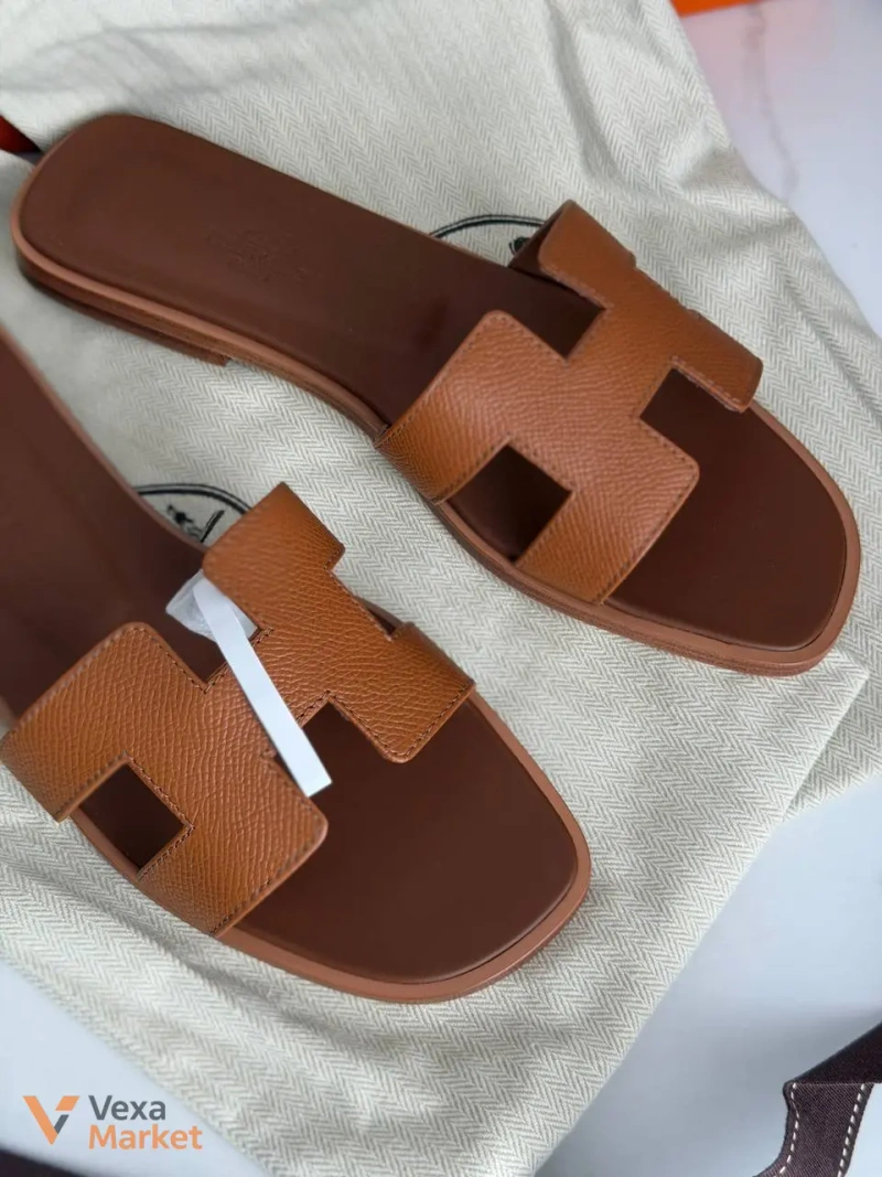 Шльопанці Hermes Oran натуральна шкіра 1:1 розмір 37 — фото 4