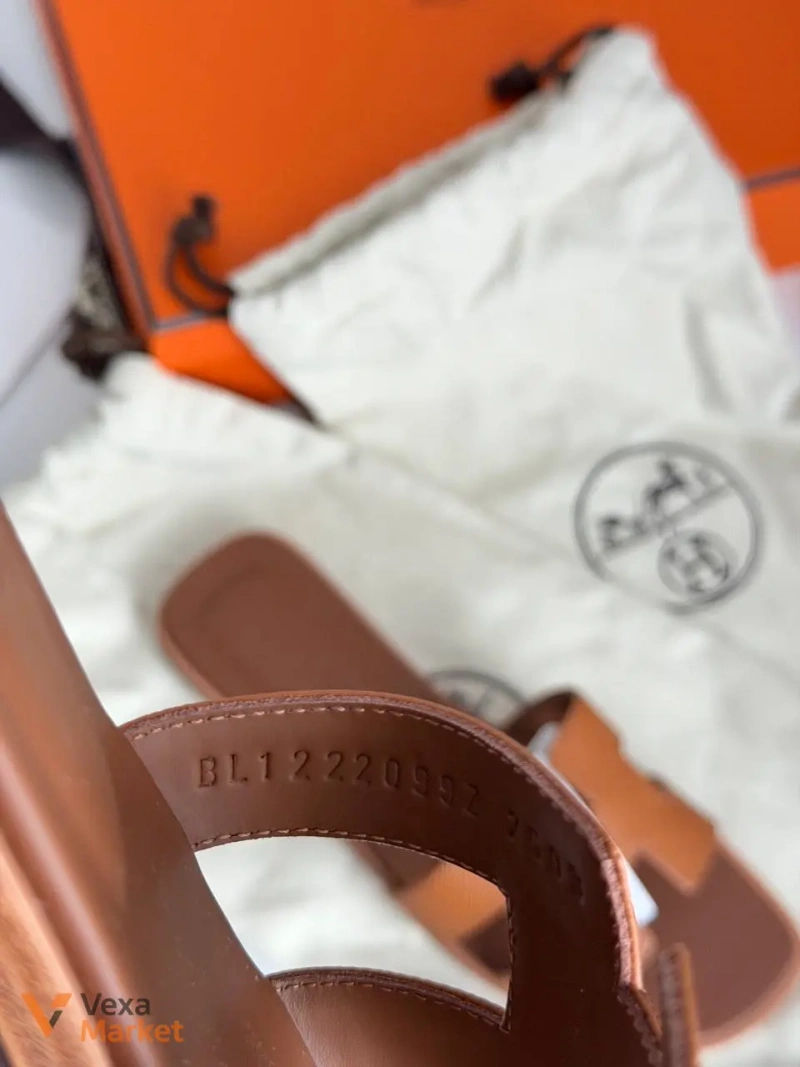 Шльопанці Hermes Oran натуральна шкіра 1:1 розмір 37 — фото 5