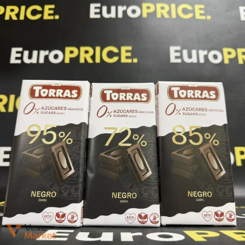 Шоколад Torras Negro 0% цукру