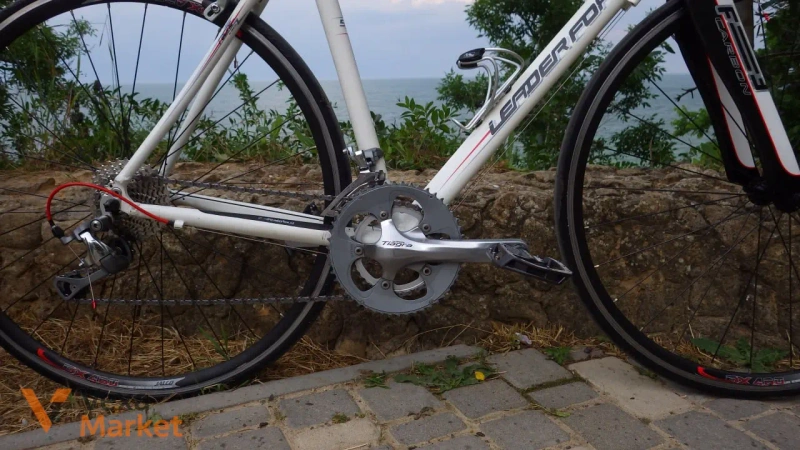 Шосейний велосипед LeaderFox Runner 700C, карбонова вилка Focus, Shimano Tiagra — фото 6