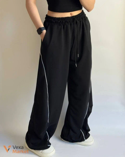 Штани Мод. 113 двонитка oversize чорні