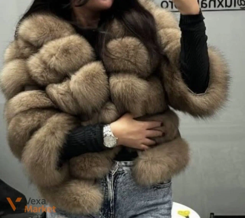 Шуба из песца под соболя