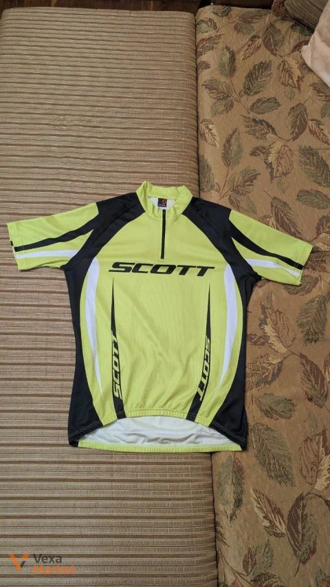 Спортивні велофутболки SCOTT (жовта та чорна)