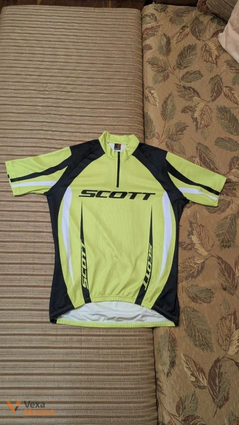 Спортивні велофутболки SCOTT (жовта та чорна)