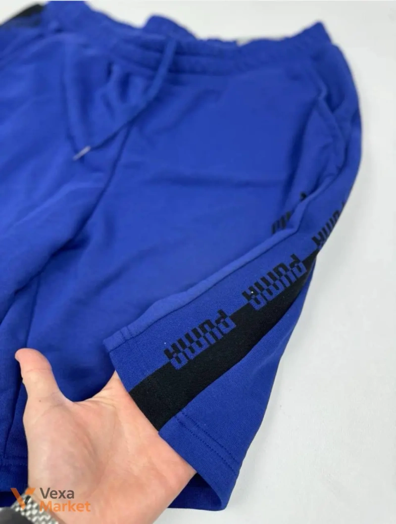 Спортивные шорты Puma двунитка петля синие XL — фото 2