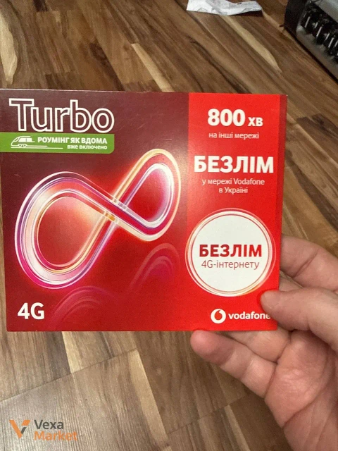 Стартовий пакет Vodafone Turbo 4G Безлім