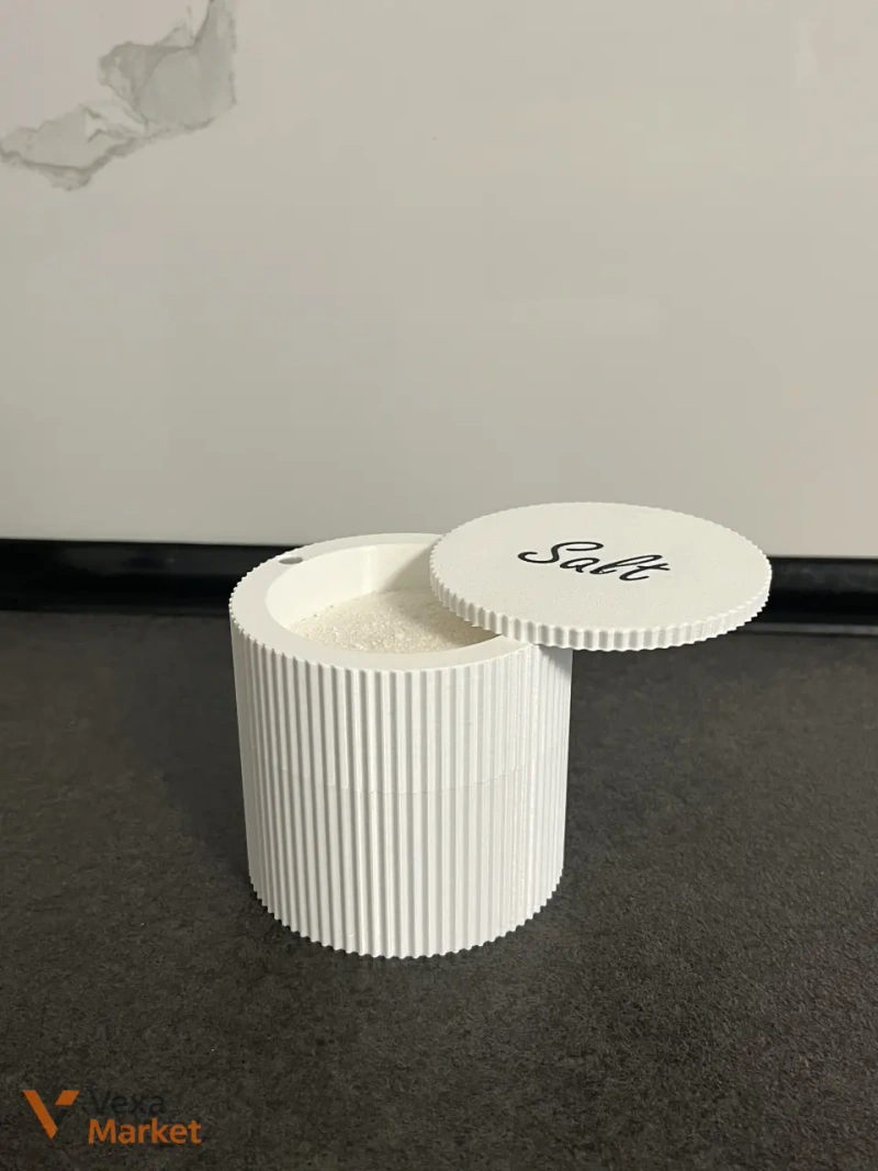 Стильна 3D-друкована сільничка з поворотною кришкою — фото 2