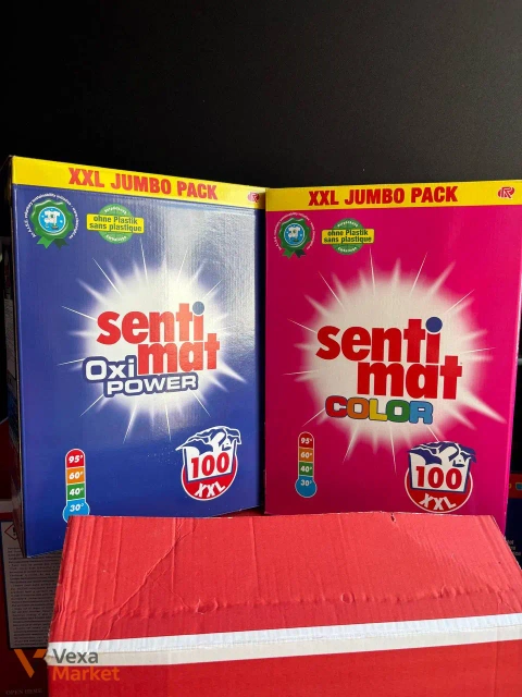 Стиральный порошок Senti-mat Oxi Power и Color XXL Jumbo Pack