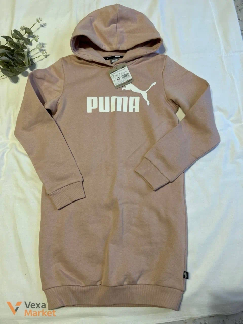 Сукня-худі Puma ESS Logo Hooded Dress рожева на зріст 152 см