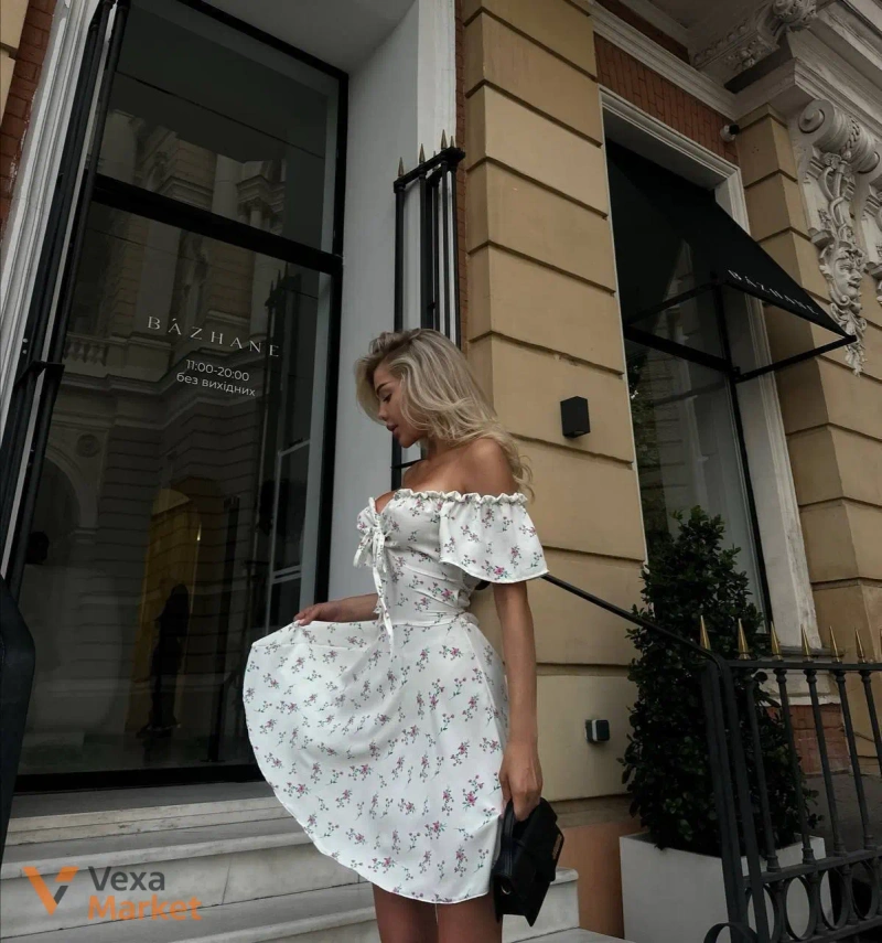 Сукня жіноча літня з котону-жатки — фото 5