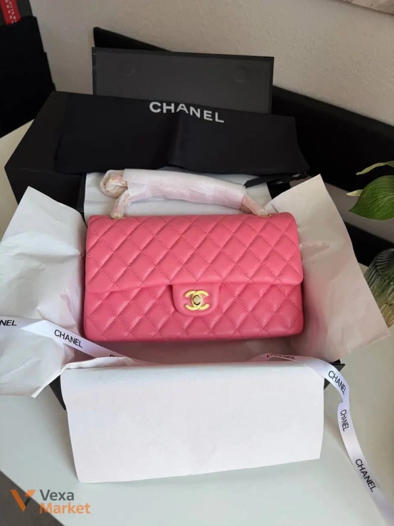 Сумка Chanel шкіряна жовта 25-16 см — фото 3