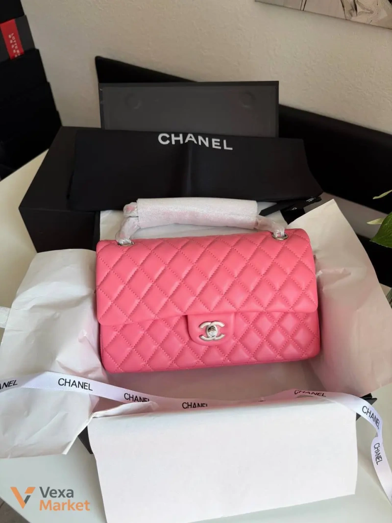 Сумка Chanel шкіряна жовта 25-16 см — фото 4