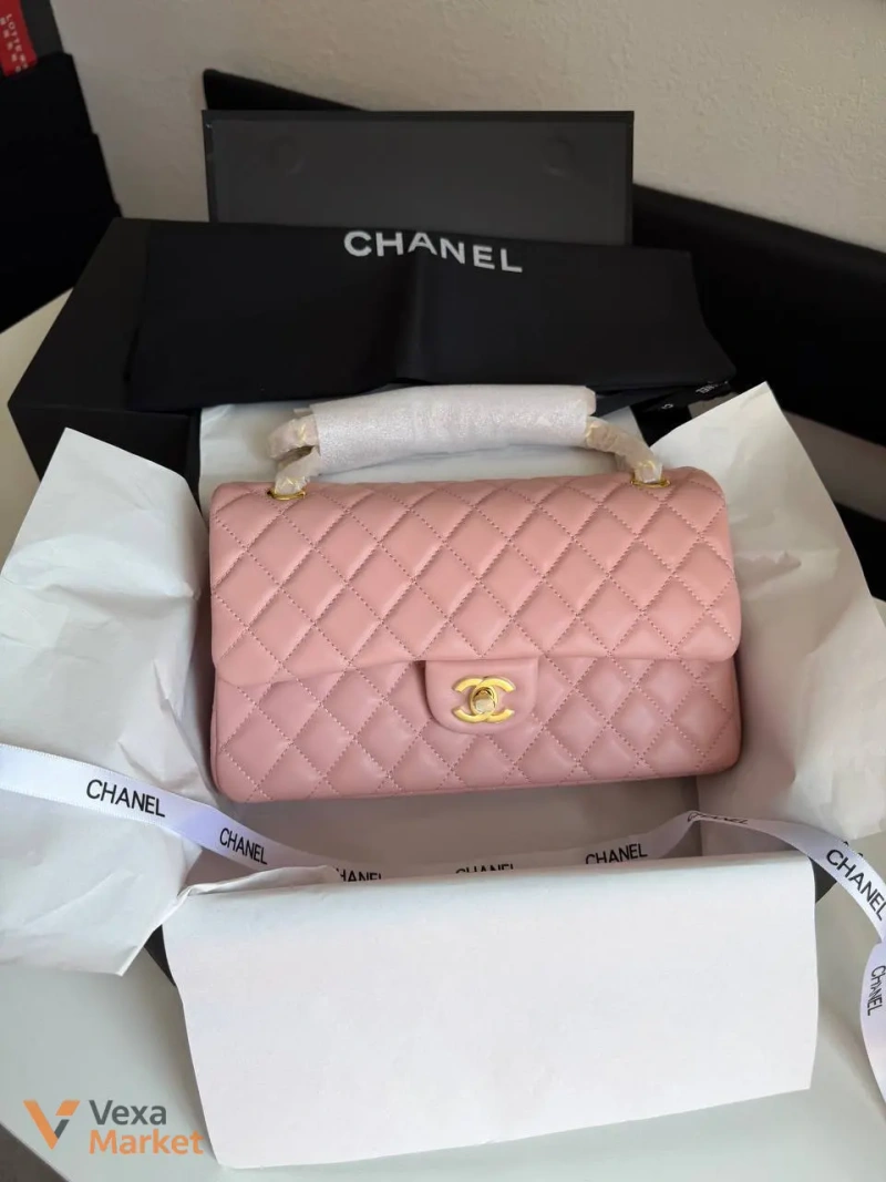 Сумка Chanel шкіряна жовта 25-16 см — фото 5