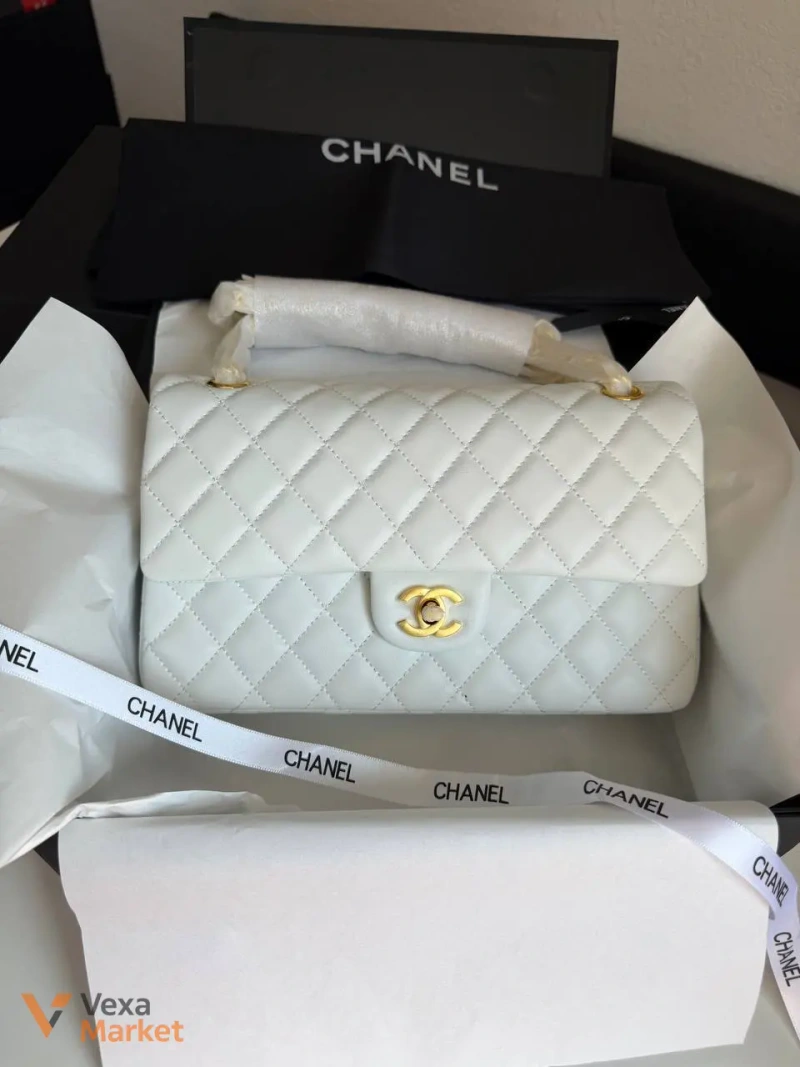 Сумка Chanel шкіряна жовта 25-16 см — фото 6