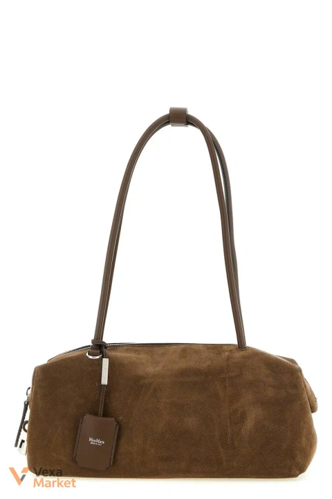 Сумка через плече Max Mara «Mxaholdallsling» коричнева шкіряна