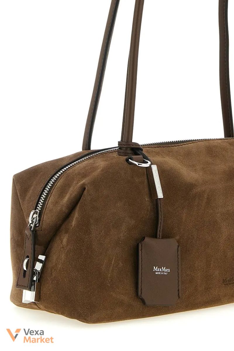 Сумка через плече Max Mara «Mxaholdallsling» коричнева шкіряна — фото 3