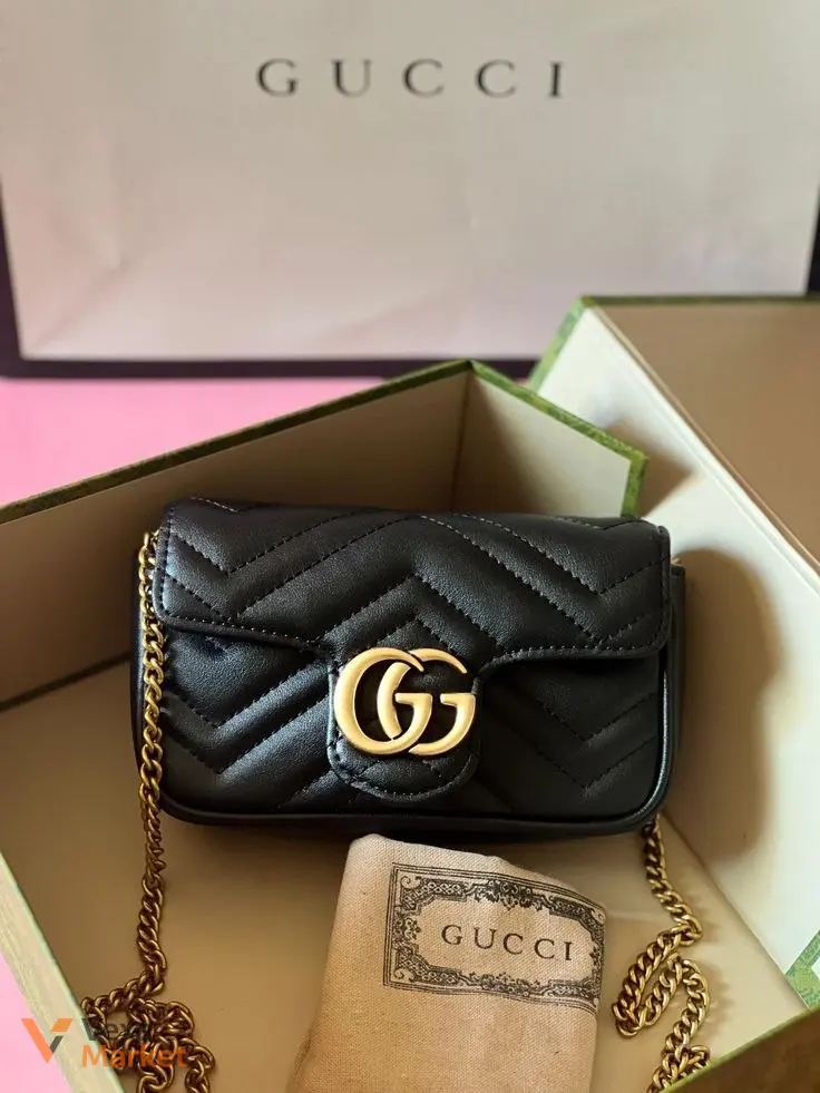 Сумка Gucci Marmont натуральна шкіра люкс — фото 4