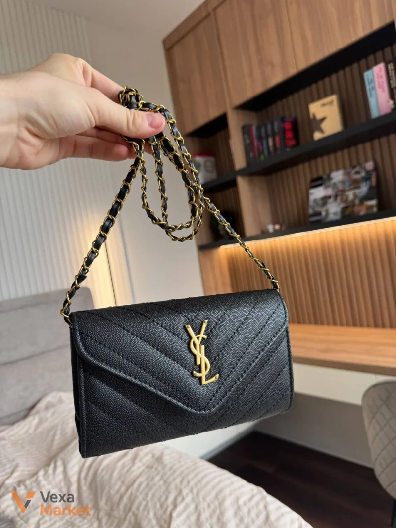 Сумка клатч Saint Laurent на ланцюжку — фото 4
