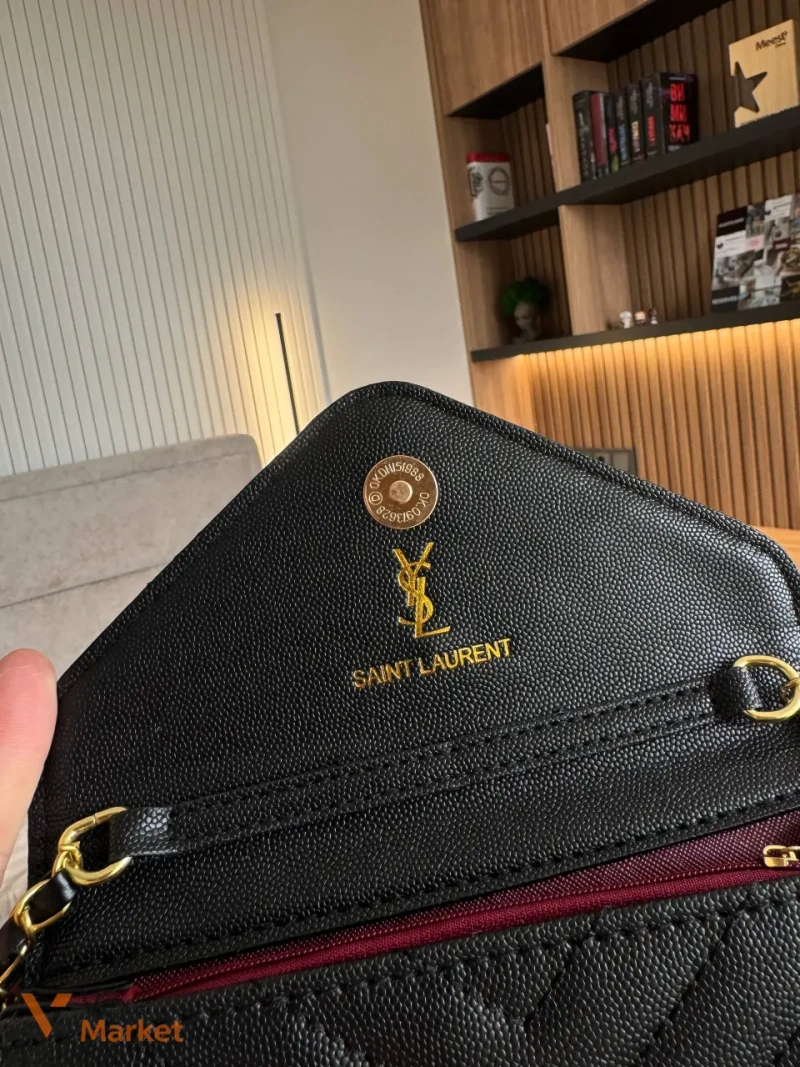 Сумка клатч Saint Laurent на ланцюжку — фото 7