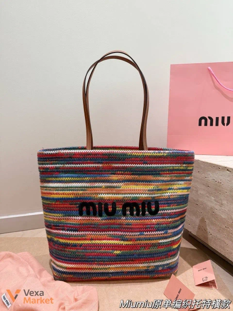 Сумка Miu Miu текстильная разноцветная