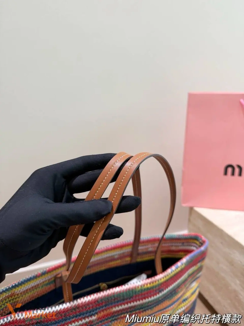 Сумка Miu Miu текстильная разноцветная — фото 3