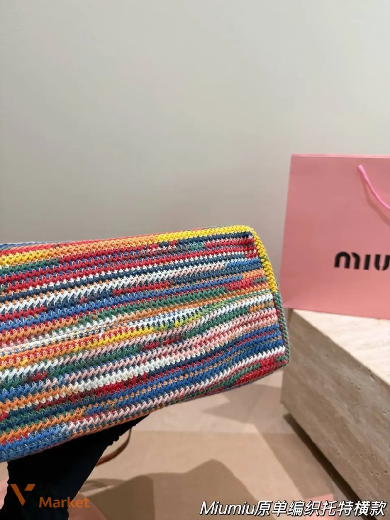 Сумка Miu Miu текстильная разноцветная — фото 8