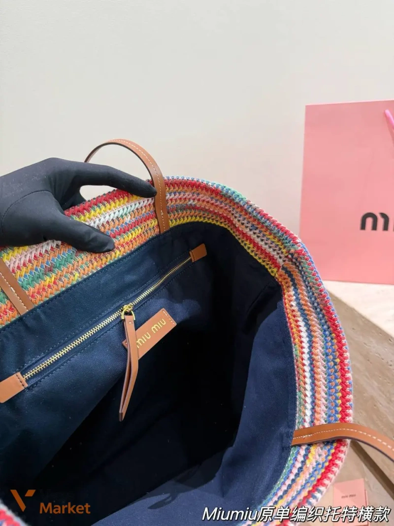 Сумка Miu Miu текстильная разноцветная — фото 9