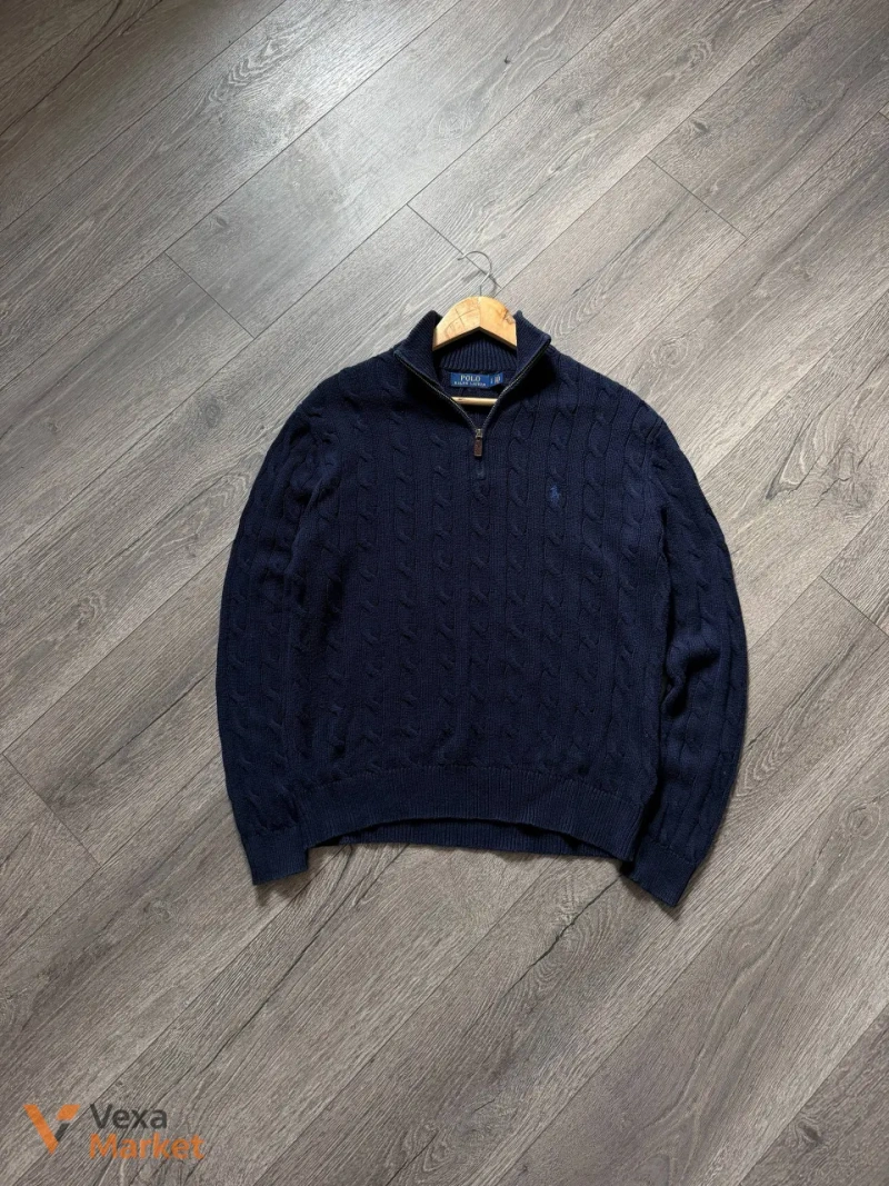 Светр Polo Ralph Lauren темно-синій, в'язаний, розмір S/M — фото 2