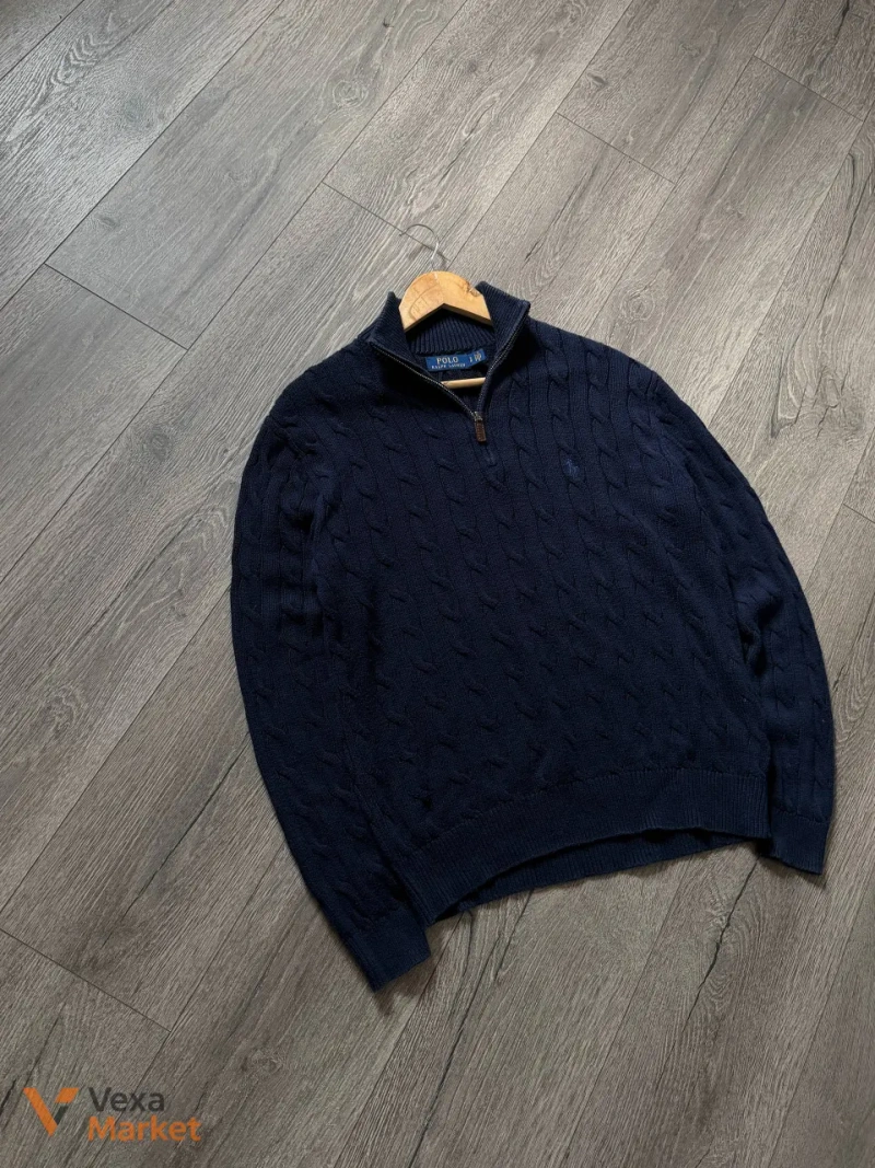Светр Polo Ralph Lauren темно-синій, в'язаний, розмір S/M — фото 3