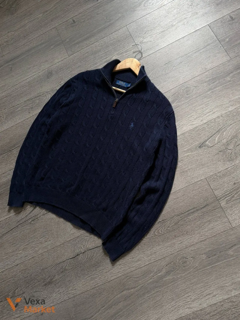 Светр Polo Ralph Lauren темно-синій, в'язаний, розмір S/M — фото 4