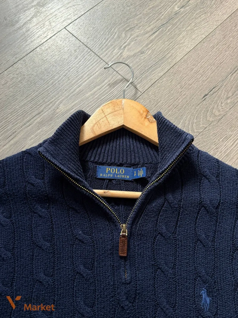 Светр Polo Ralph Lauren темно-синій, в'язаний, розмір S/M — фото 5