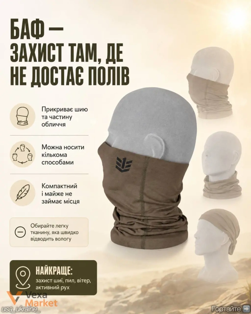 Тактичне спорядження: кепка 5.11, панама SAS та літній баф — фото 4