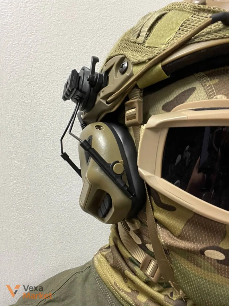Тактичні навушники Active Helmet Headset з активним шумозаглушенням та підтримкою рації — фото 2