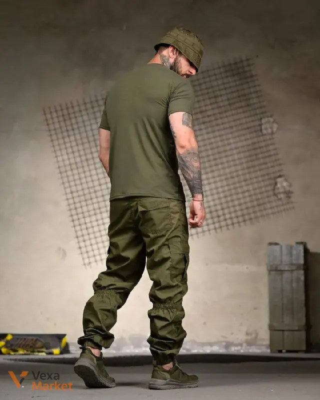 Тактичний комплект 3в1 Tactical Coyote: футболка, карго-штани, панама — фото 6