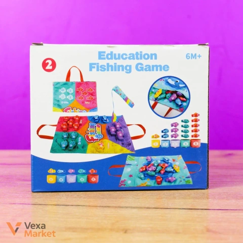 Текстильна риболовля "Education Fishing Game" з м'якими рибками та вудочкою