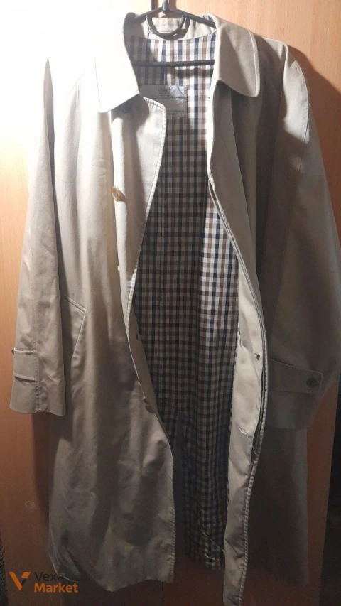 Тренч Aquascutum с английской клеткой, размер L