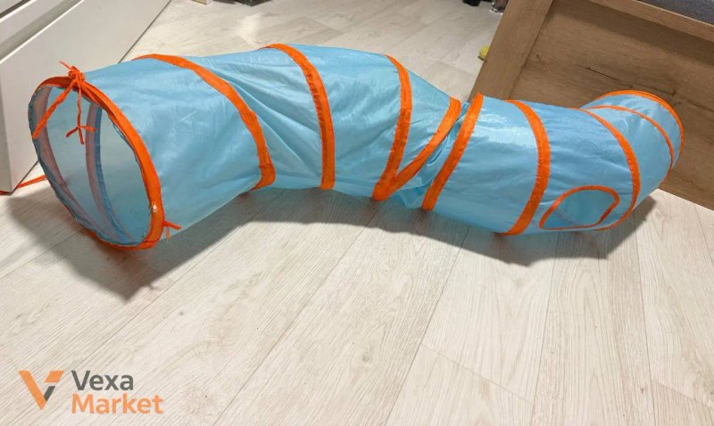 Тунель для котів та цуценят (нешуршащий) 25х120 см — фото 2