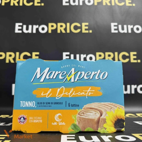 Тунець в соняшниковій олії MareAperto il Delicato (6 бляшанок)