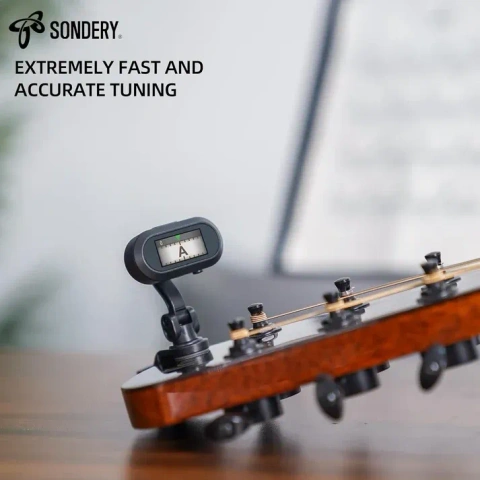 Тюнер для гітари та укулеле Sondery ClipTune хроматичний, TFT екран, 410-460 Гц