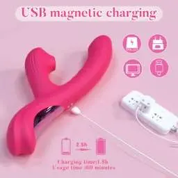 Вакуумний вібратор LUNARE PulseDuo рожевий/фіолетовий — фото 2