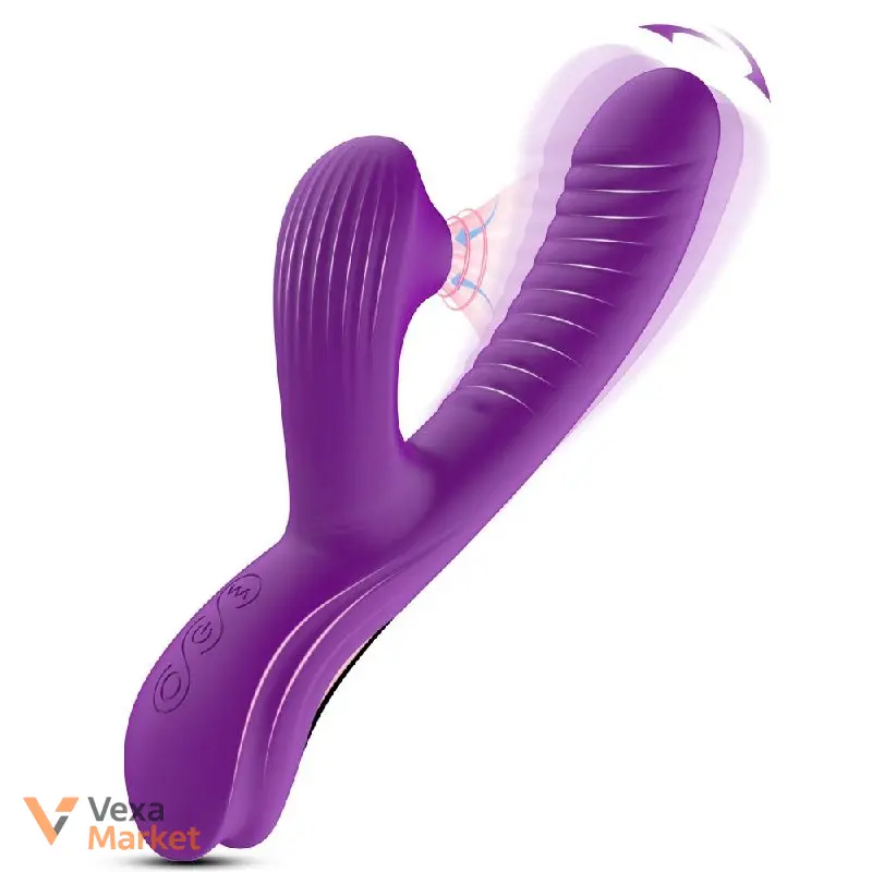 Вакуумний вібратор LUNARE PulseDuo рожевий/фіолетовий — фото 5