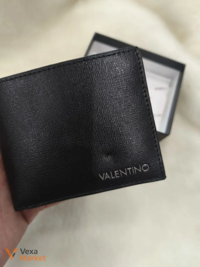 Valentino Кошелек кожаный черный — фото 2