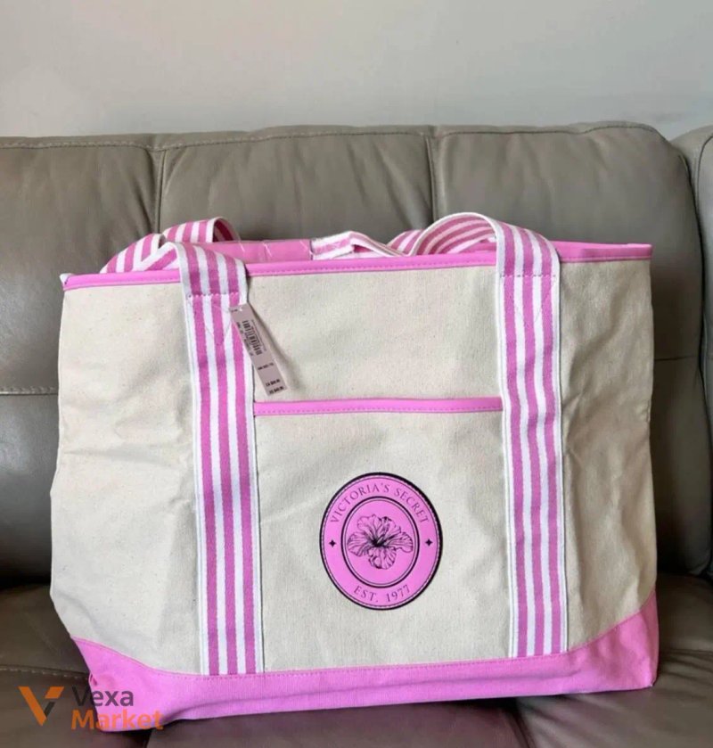 Victoria's Secret Canvas Tote Bag рожева — фото 2
