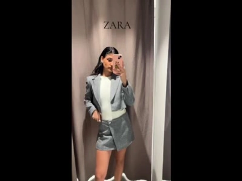 Спідниця-шорти Zara з блискучою ниткою, розмір XL