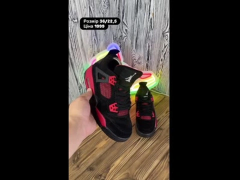 Кросівки Jordan 4 Retro Black Red