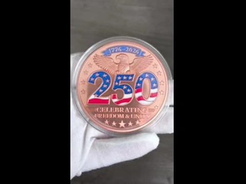 Мідний раунд 5 унцій 999 мідь 1776-2026